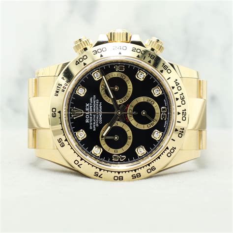 rolex cosmograph daytona 116508 gold watch black|rolex daytona white gold for sale.